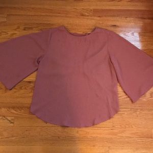 Blush back cutout Top